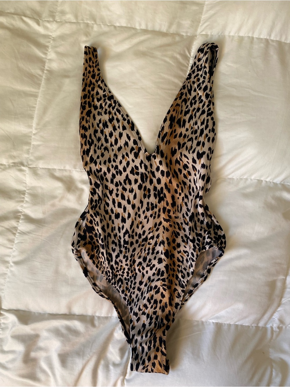 Y2K cheetah print one piece swimsuit